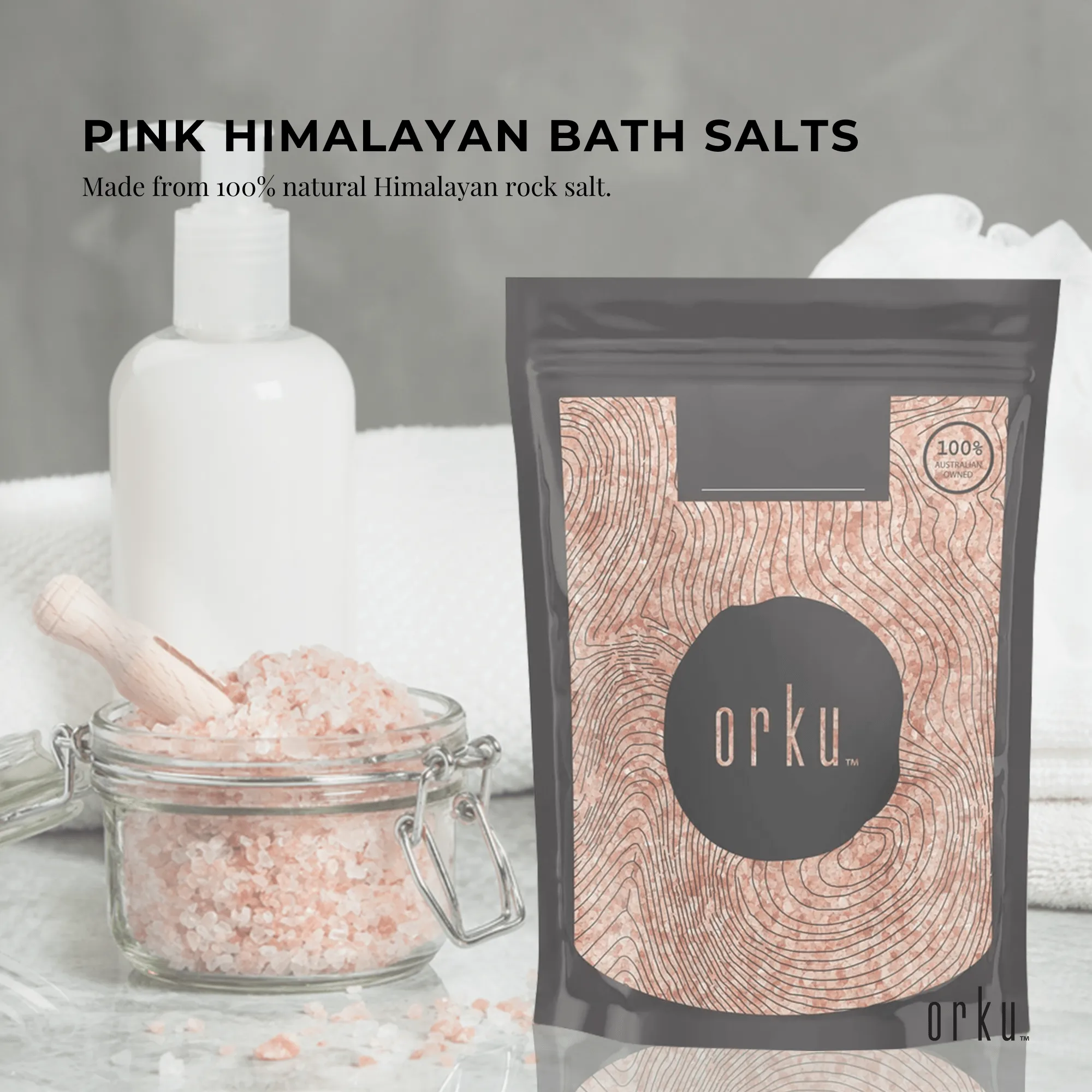 100g Pink Himalayan Bath Salts - Natural Crystal Rocks - Spa Therapy Body Scrub