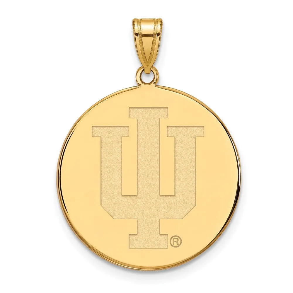 10k Yellow Gold Indiana U XL Disc Pendant