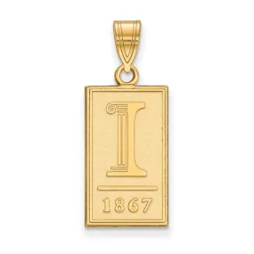 10k Yellow Gold U. of Illinois Large Logo Pendant