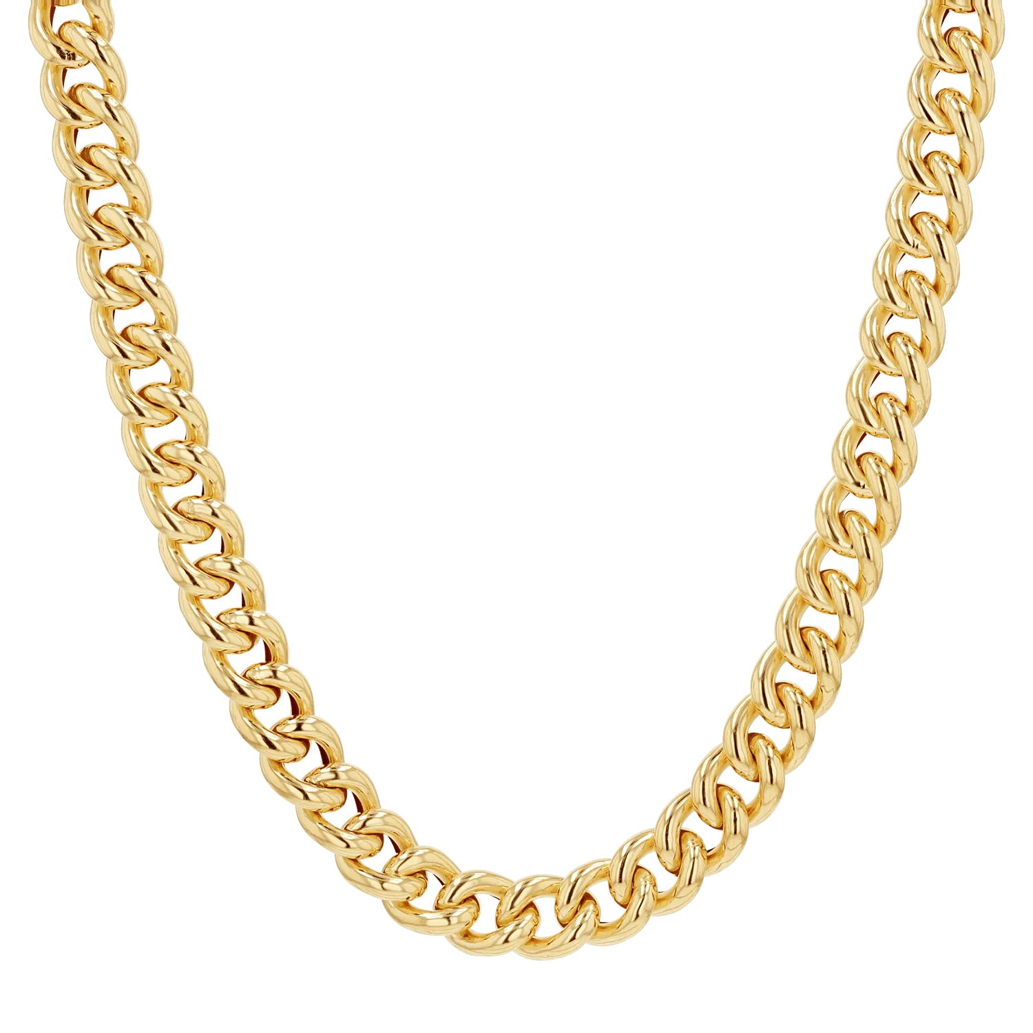 14K Chunky Cuban Link Chain Necklace