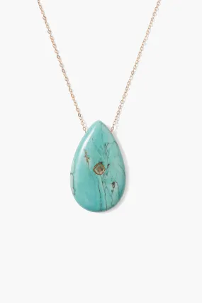 14k Temple Necklace Turquoise