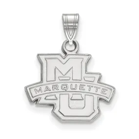 14k White Gold Marquette U Small Logo Pendant