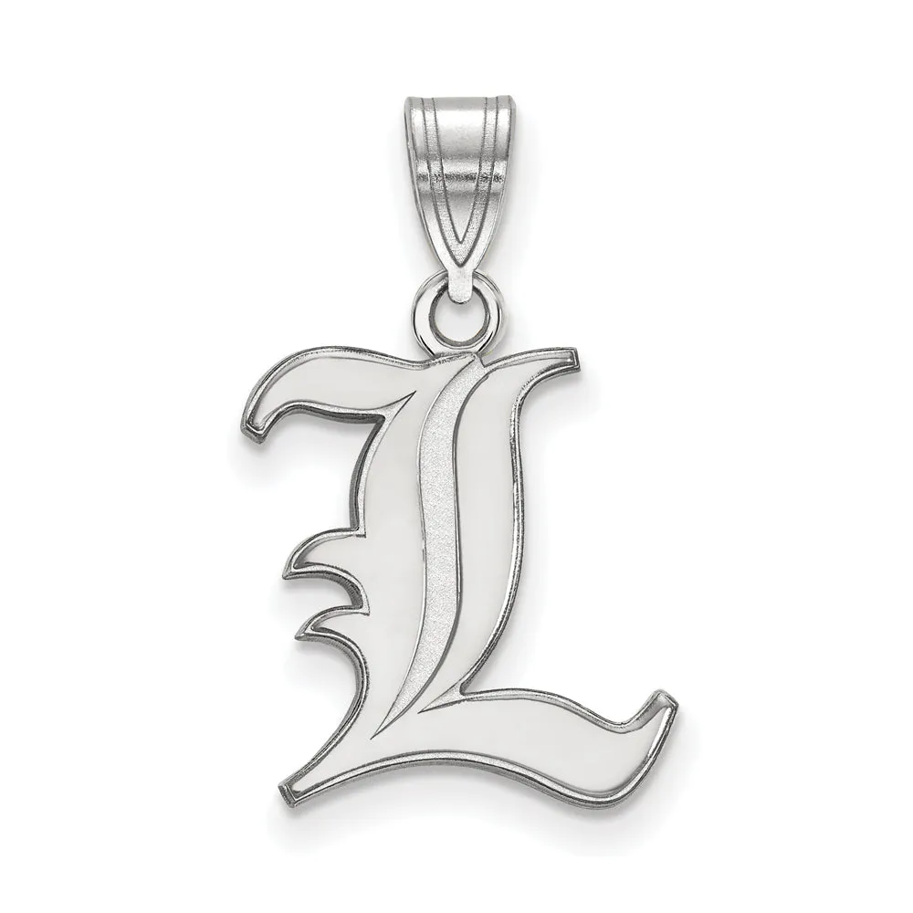 14k White Gold U. of Louisville Medium Pendant