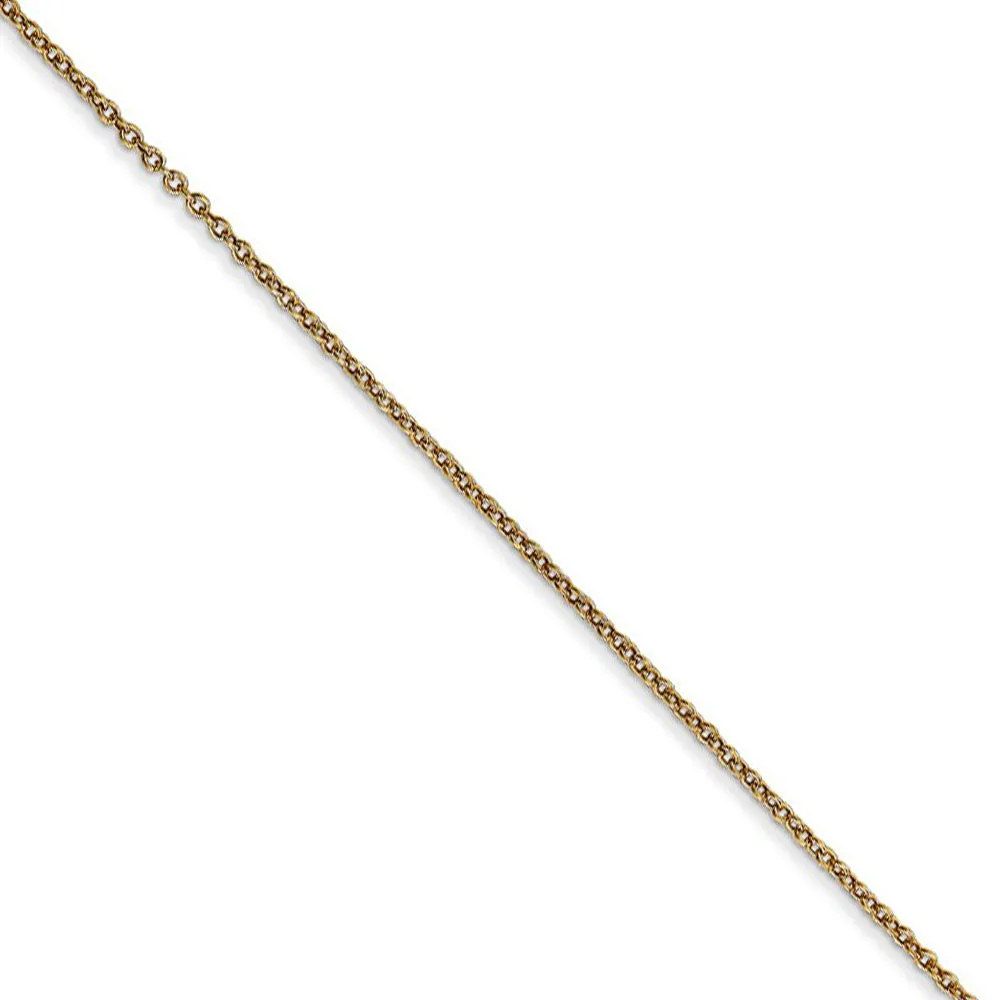 14k Yellow Gold 50th Anniversary Rope Heart Necklace