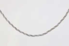 17 14k White Gold Twisted Chain Necklace (12.79g.)