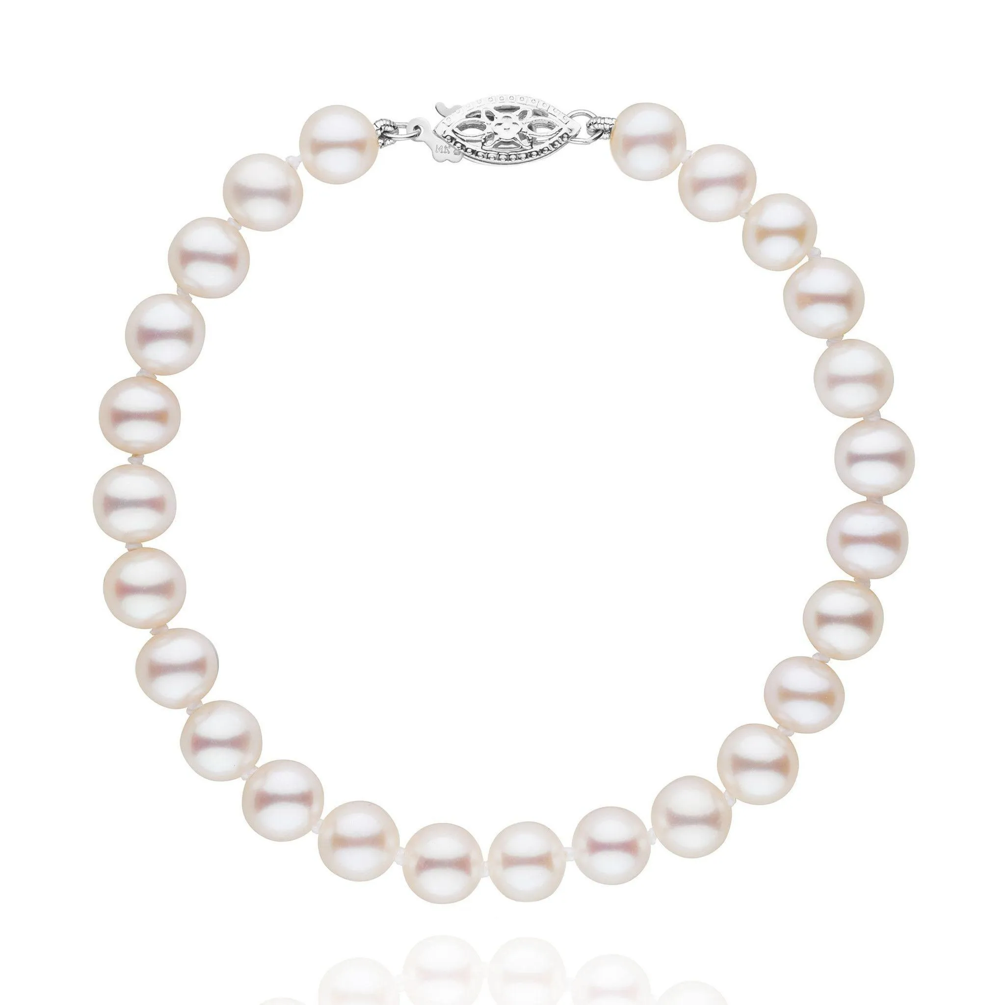 6.5-7.0 mm AAA White Freshwater Pearl Bracelet