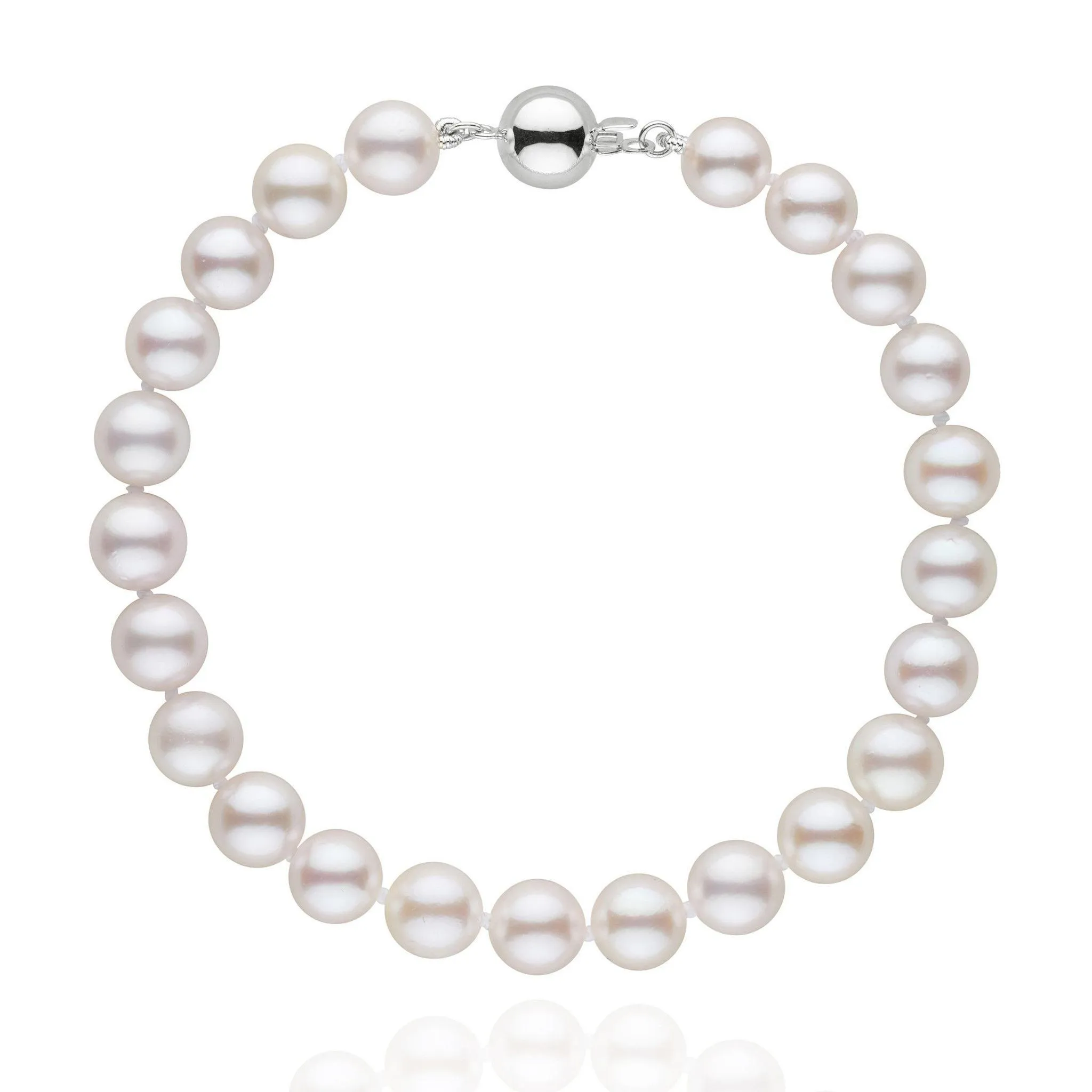 7.0-7.5 mm White Akoya AA+ Pearl Bracelet