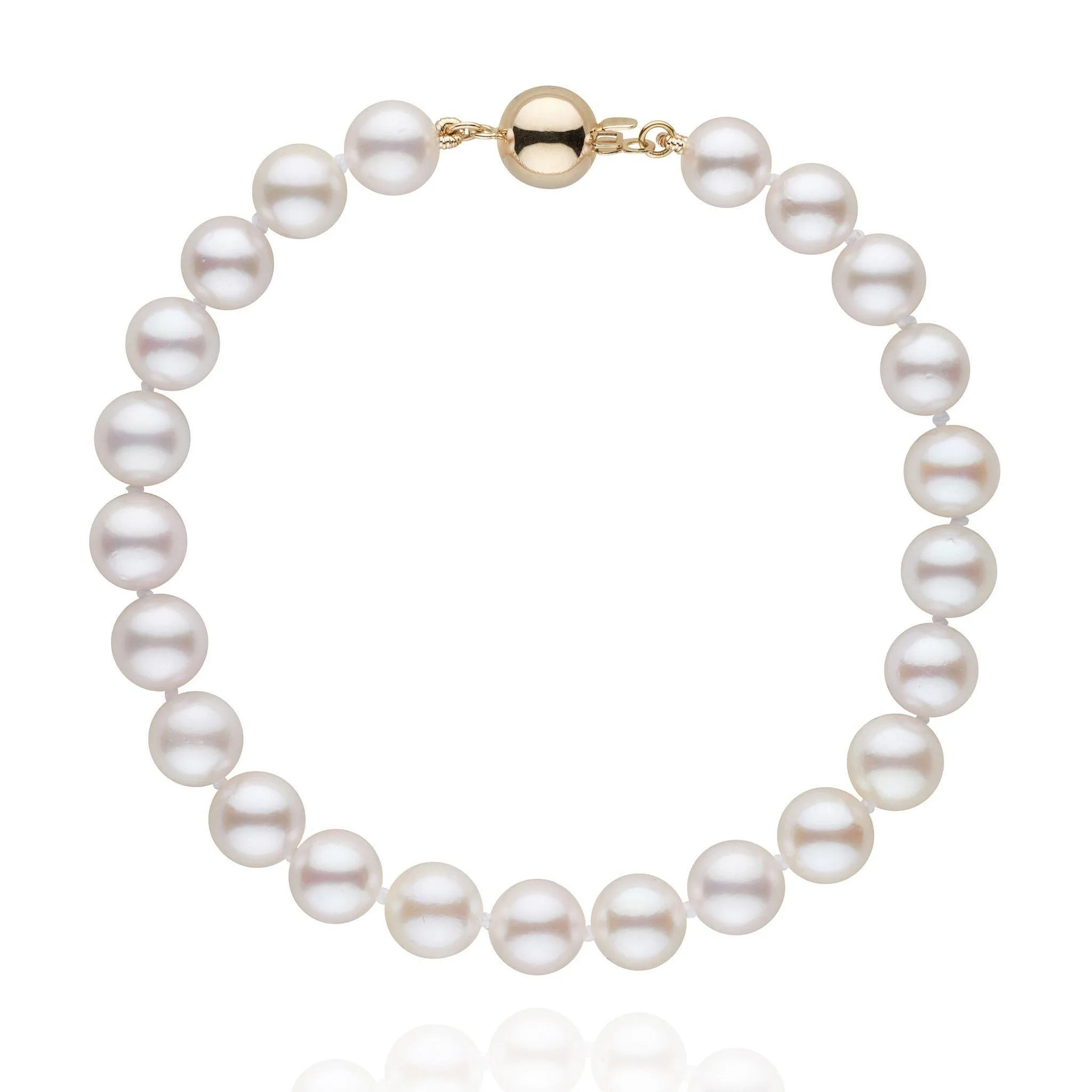 7.0-7.5 mm White Akoya AA+ Pearl Bracelet