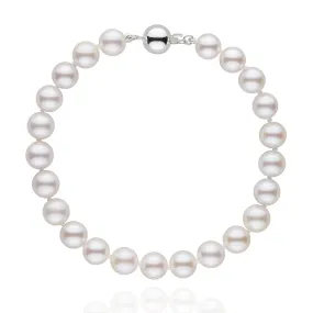 7.0-7.5 mm White Akoya AA+ Pearl Bracelet