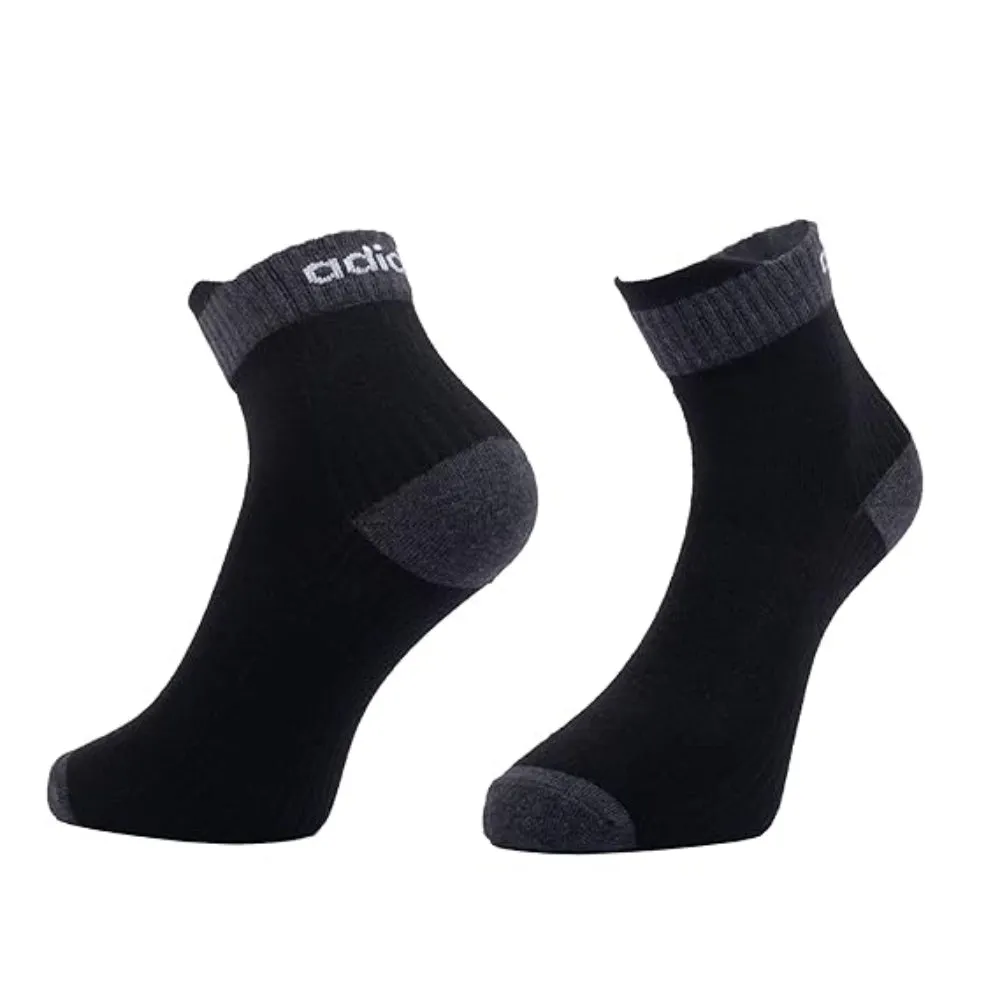 Adidas Men's Flat Knit Ankle Socks (Colligative Navy/Black/Anthra Melange)