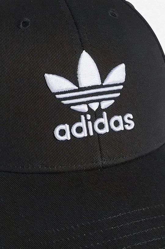 adidas Originals cotton baseball cap Baseball Classic Trefoil black color