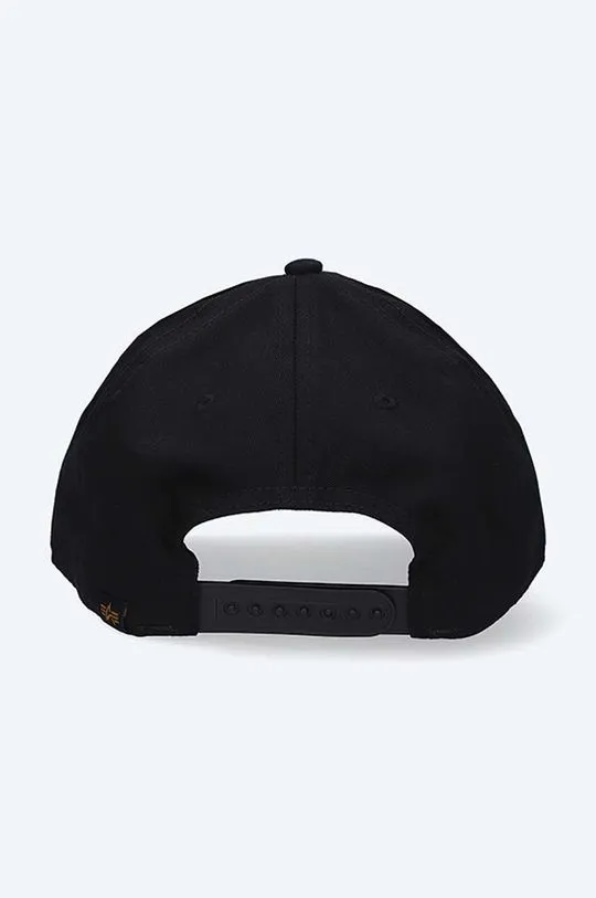 Alpha Industries cotton baseball cap black color