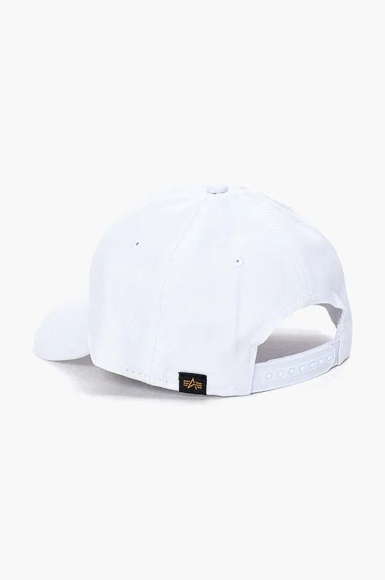 Alpha Industries cotton baseball cap NASA Cap white color