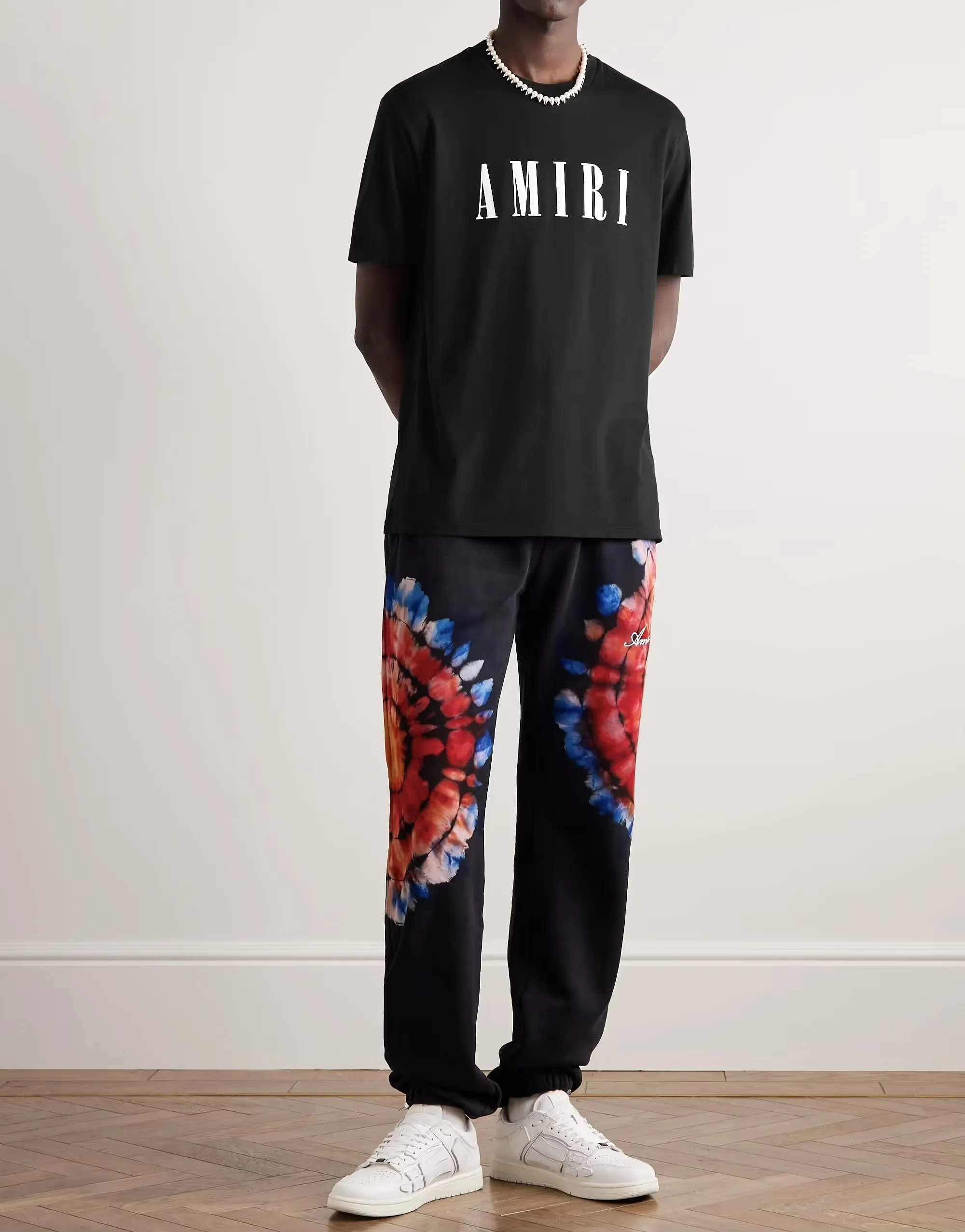 AMIRI  |Street Style Plain Cotton Short Sleeves Logo T-Shirts