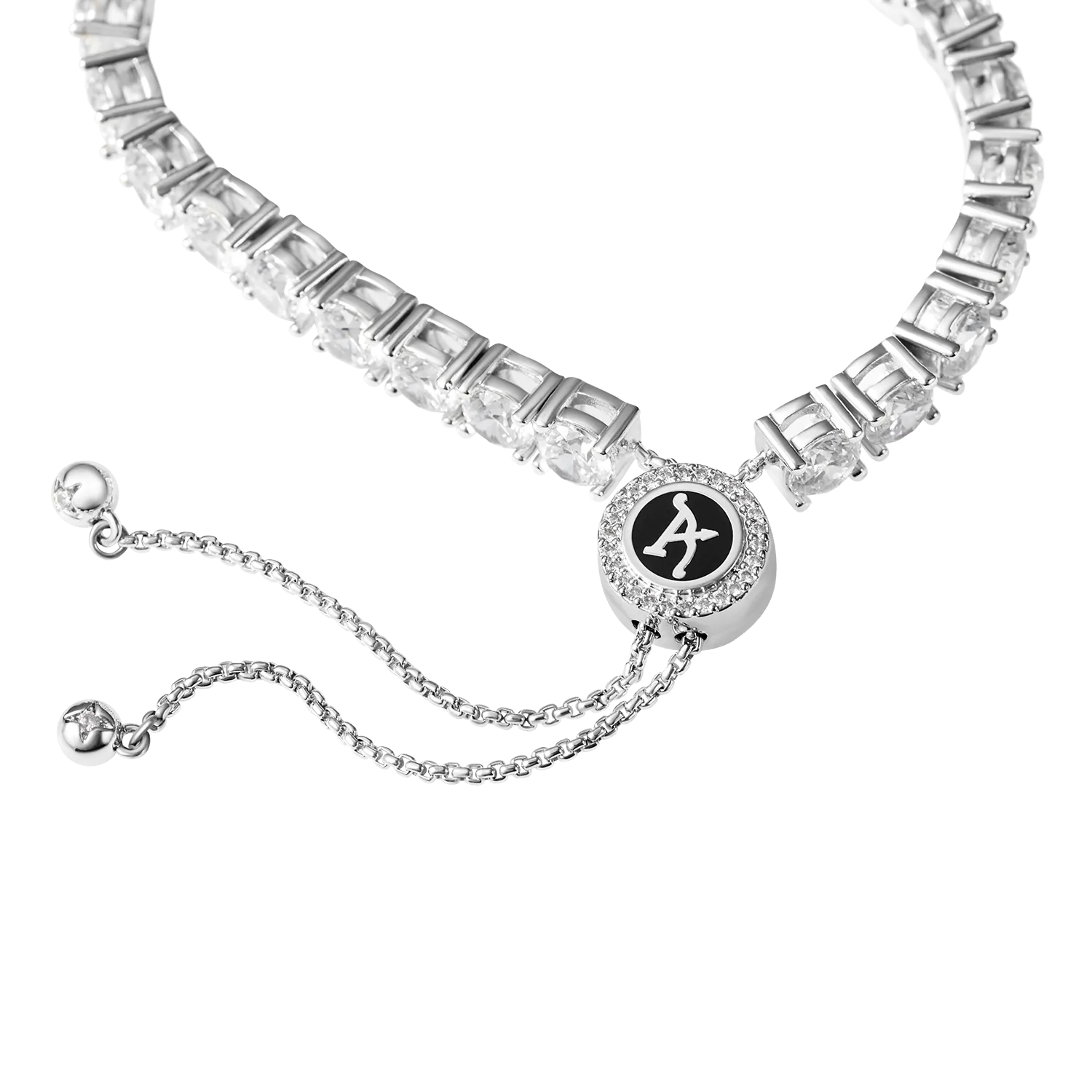 Aporro A® Iced Adjustable Tennis Bracelet