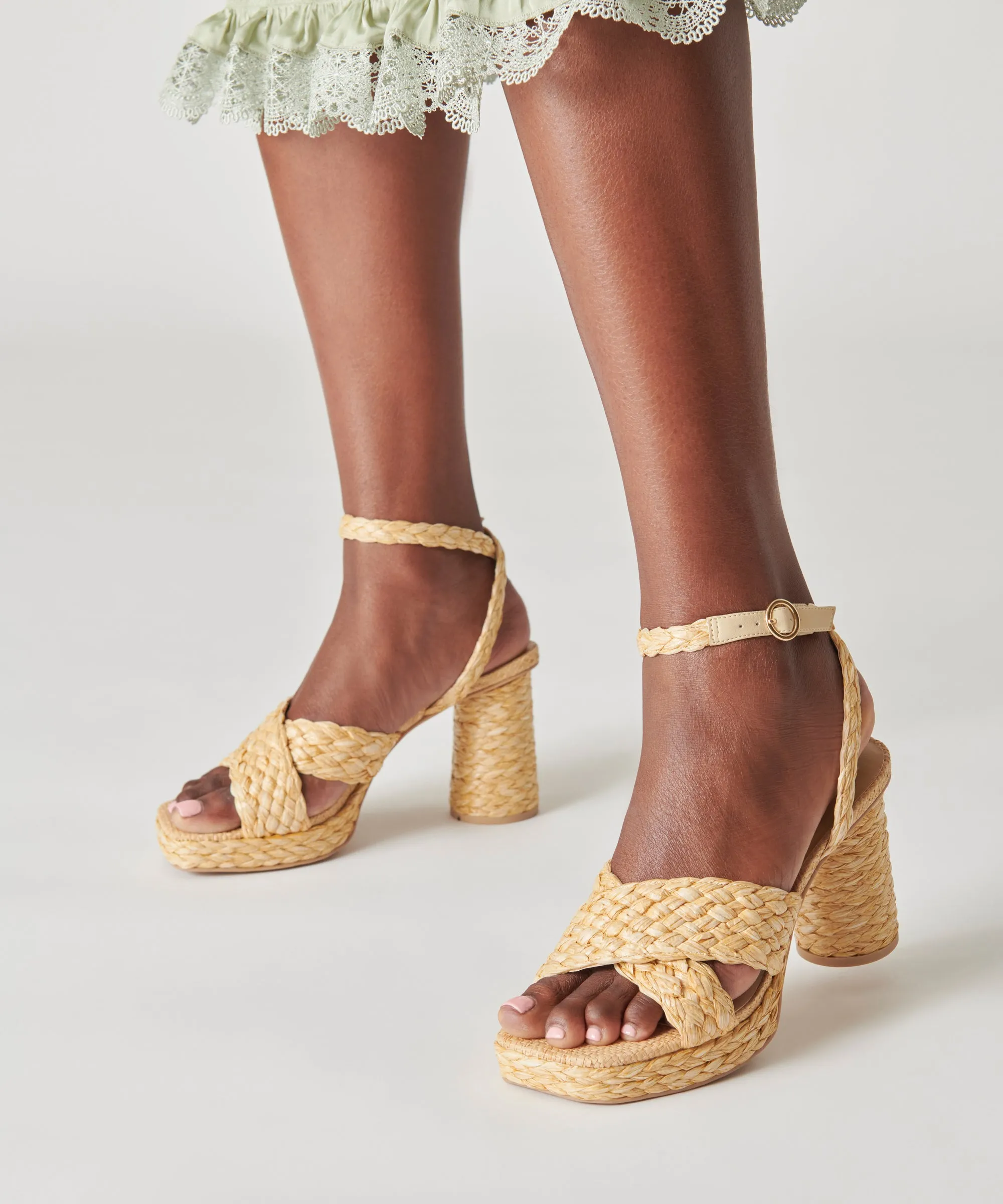 ASALA HEELS LT NATURAL RAFFIA