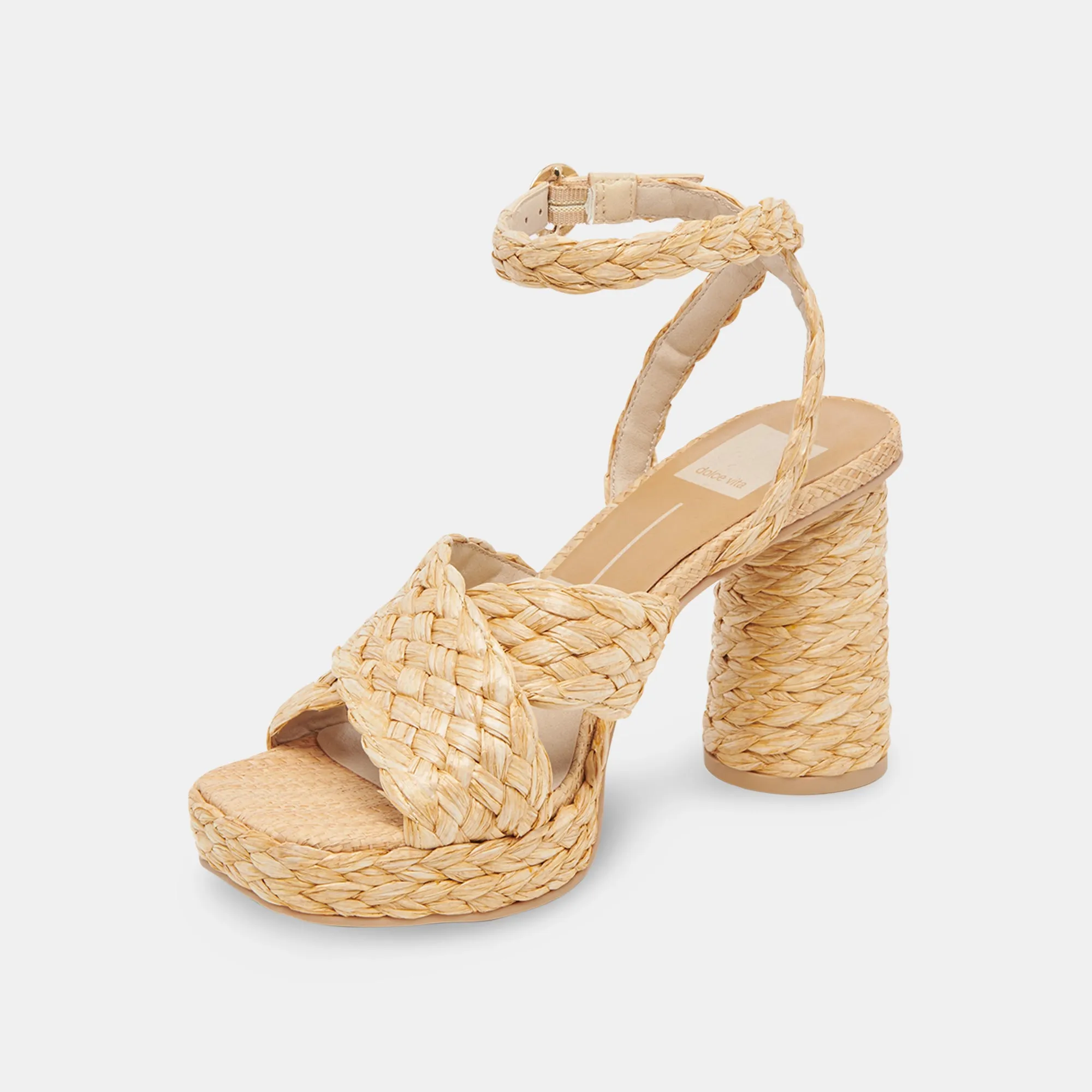 ASALA HEELS LT NATURAL RAFFIA