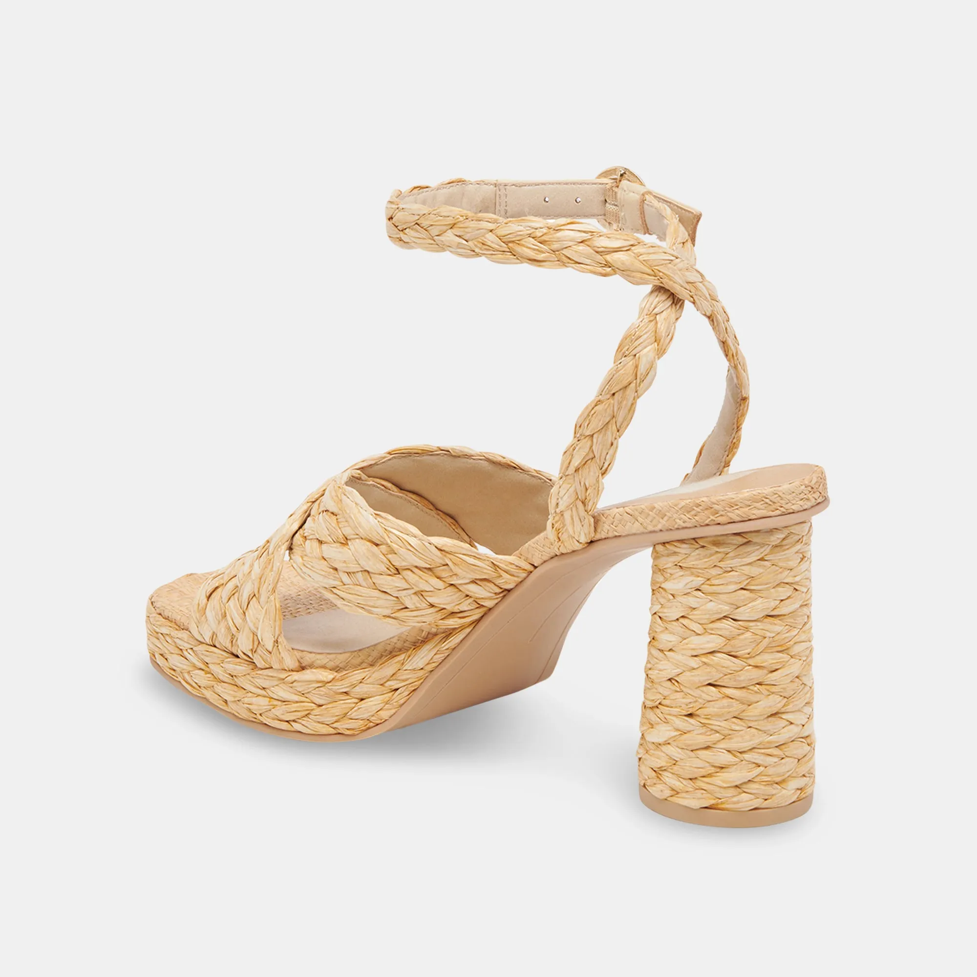 ASALA HEELS LT NATURAL RAFFIA