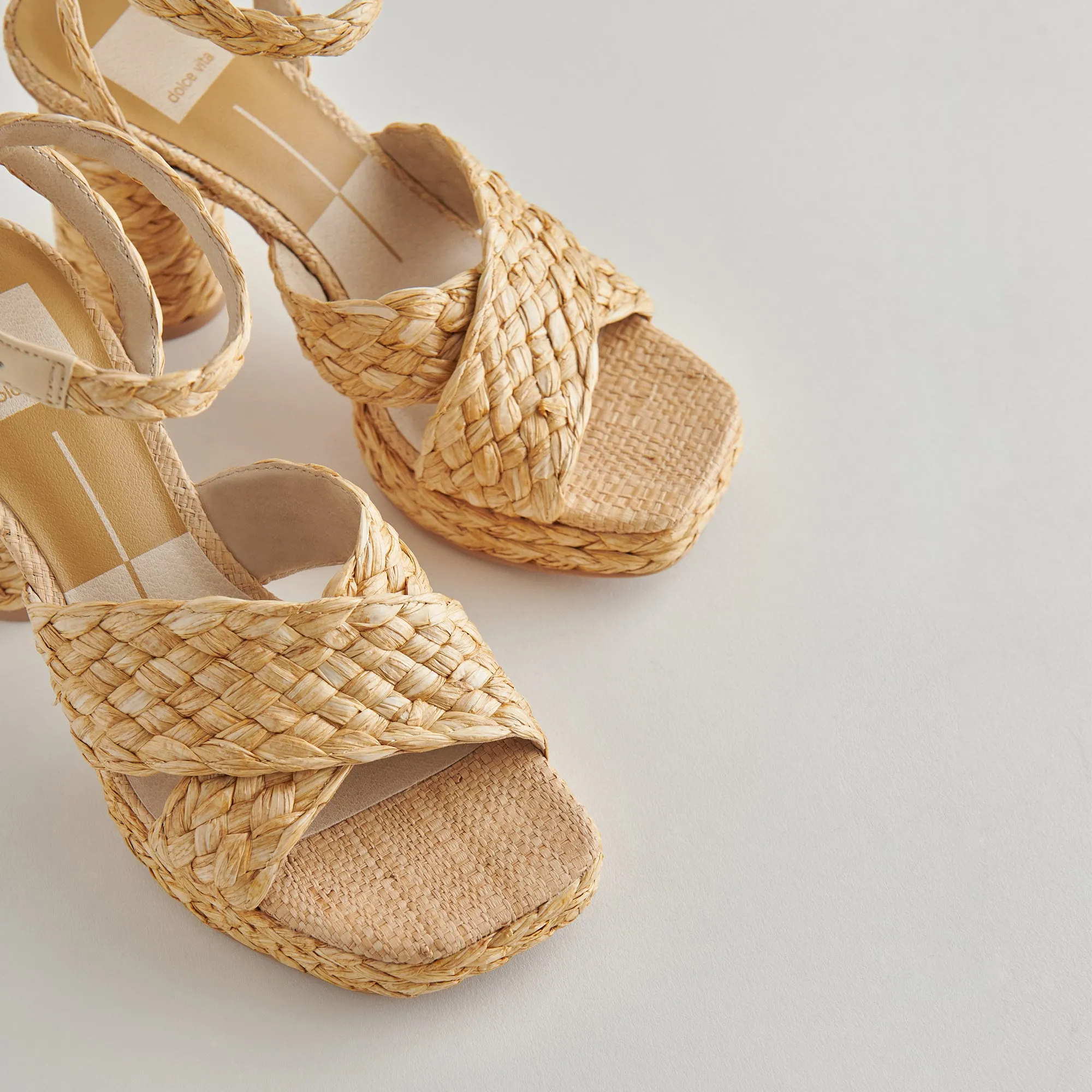 ASALA HEELS LT NATURAL RAFFIA