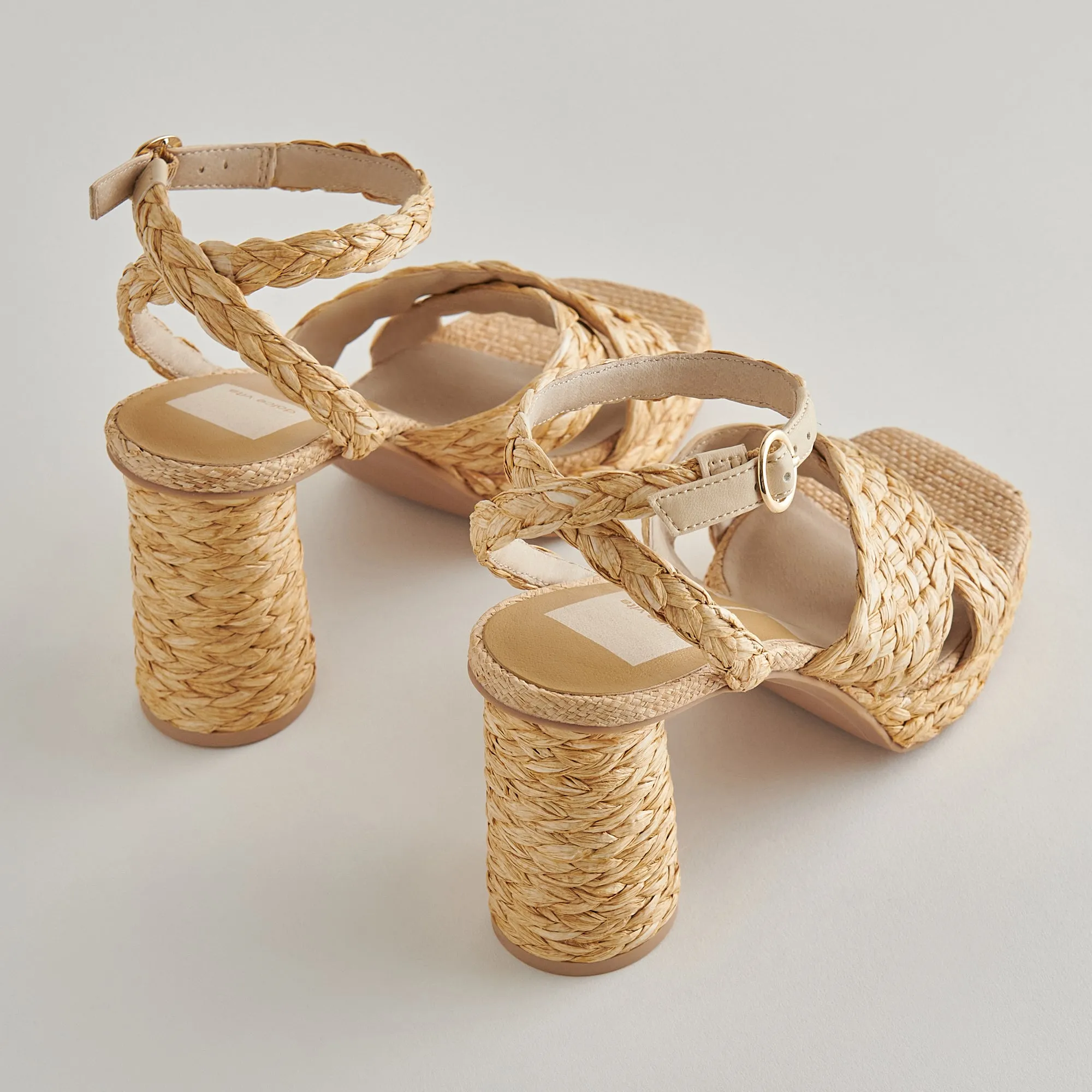 ASALA HEELS LT NATURAL RAFFIA