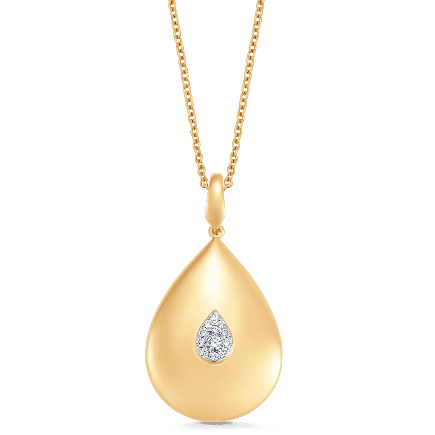 Aurora Illusion Large Pear Pendant Illusion Necklace