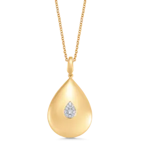 Aurora Illusion Large Pear Pendant Illusion Necklace