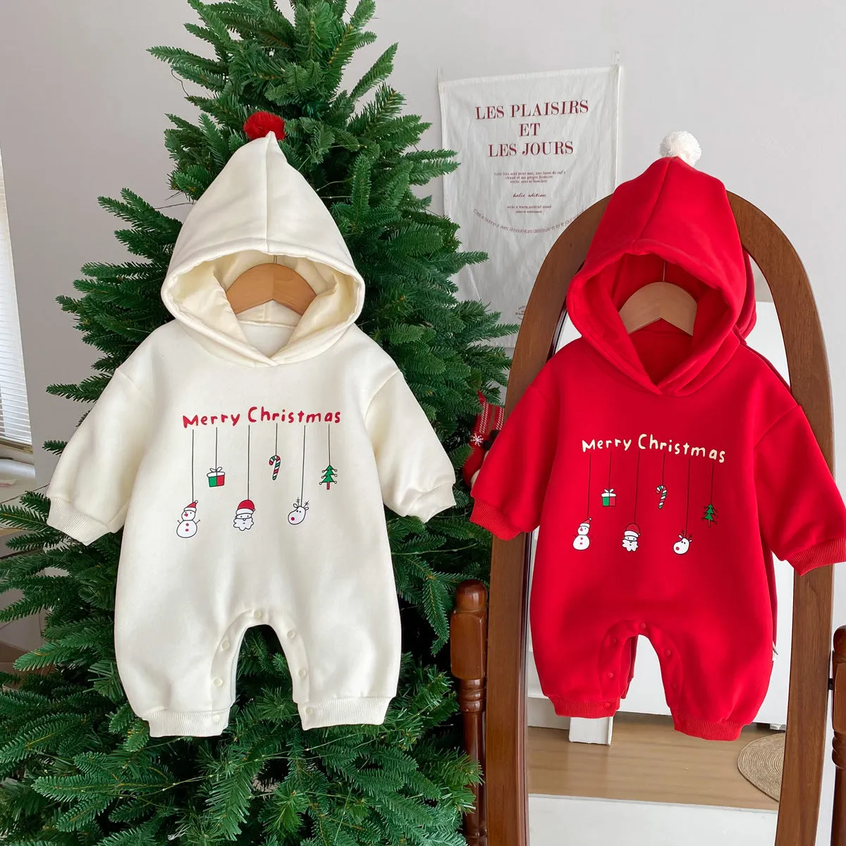 Baby Girls Boys Letters Cartoon Christmas Jumpsuits Wholesale 23101984