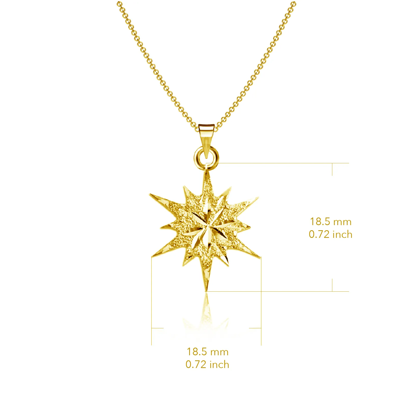 Bethlehem Star Necklace - Gold Plated