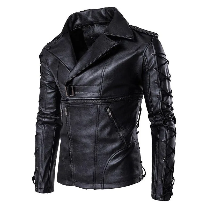 Black Rock Style Biker Jacket with Buckles / Alternative Fashion Edgy Clothing