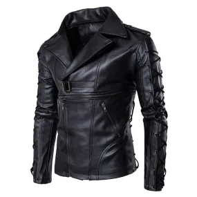 Black Rock Style Biker Jacket with Buckles / Alternative Fashion Edgy Clothing