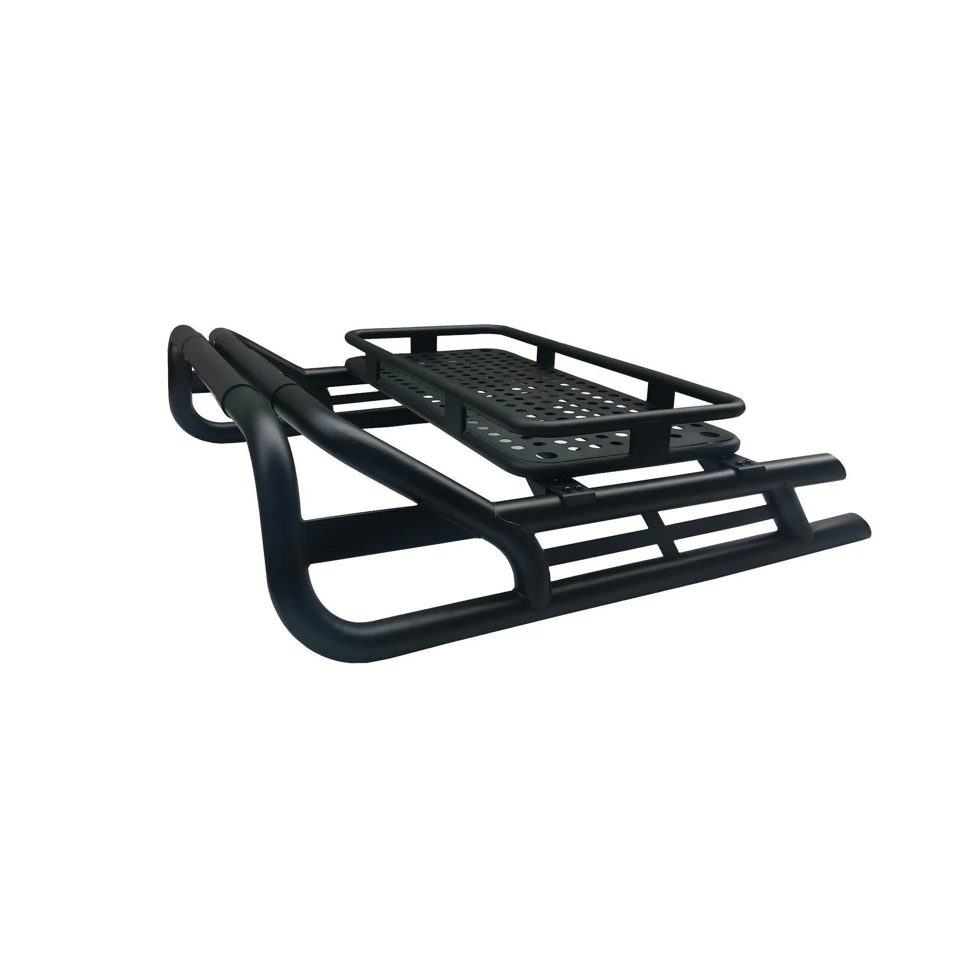 Black SUS201 Long Arm Roll Bar with Cargo Basket Rack for Ford Ranger 1998-2005