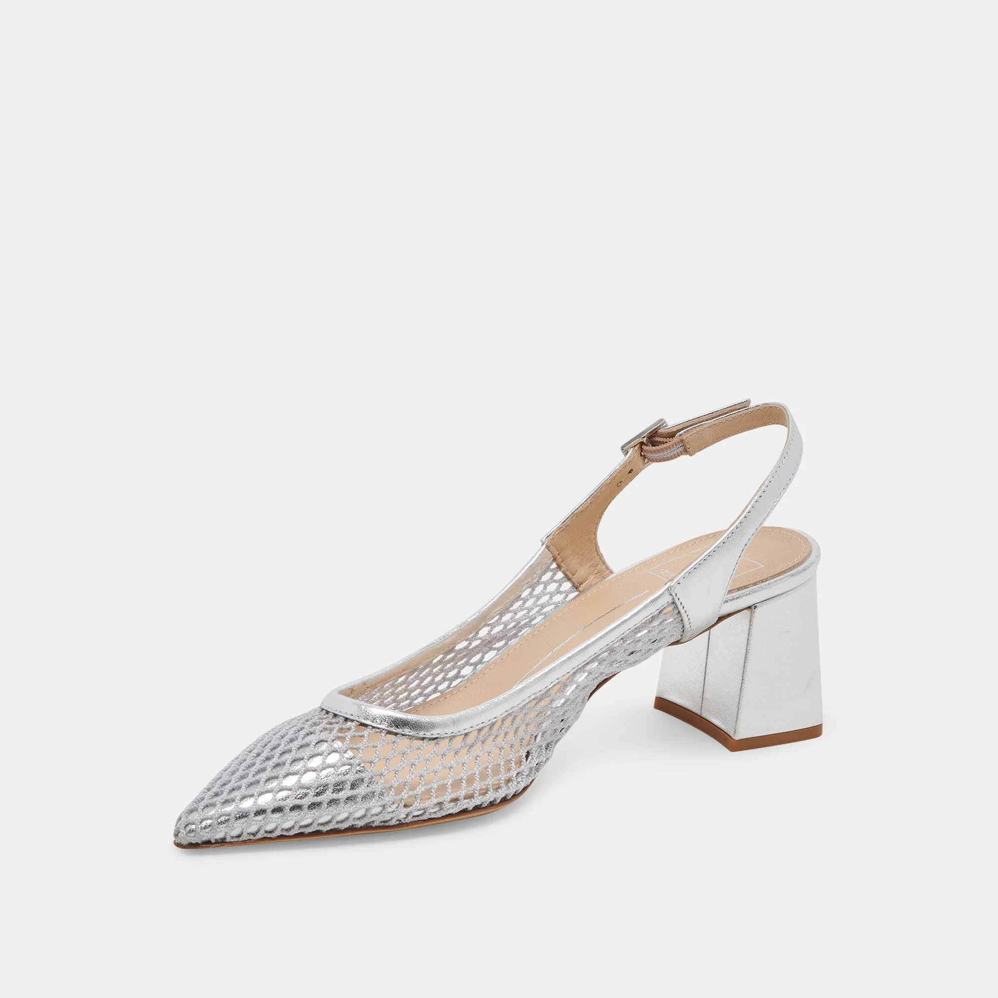 BLONDI HEELS SILVER MESH