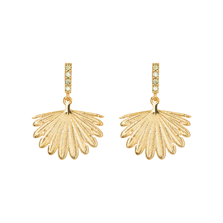 Boh Runga - Gold Plated Rocksteady Fan Tail Midi Earrings Rocked in Spring