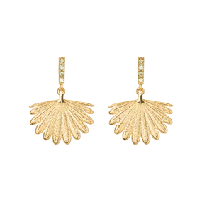 Boh Runga - Gold Plated Rocksteady Fan Tail Midi Earrings Rocked in Spring