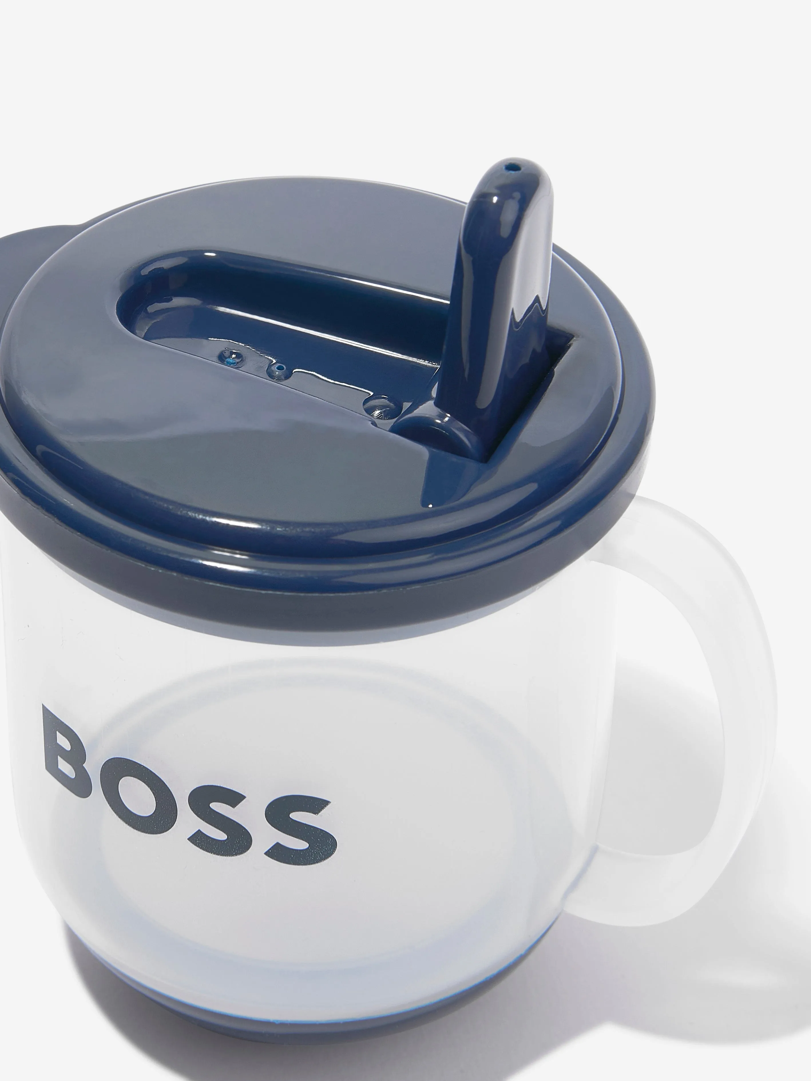 BOSS - Baby Logo Print Sippy Cup in Navy | Childsplay Clothing