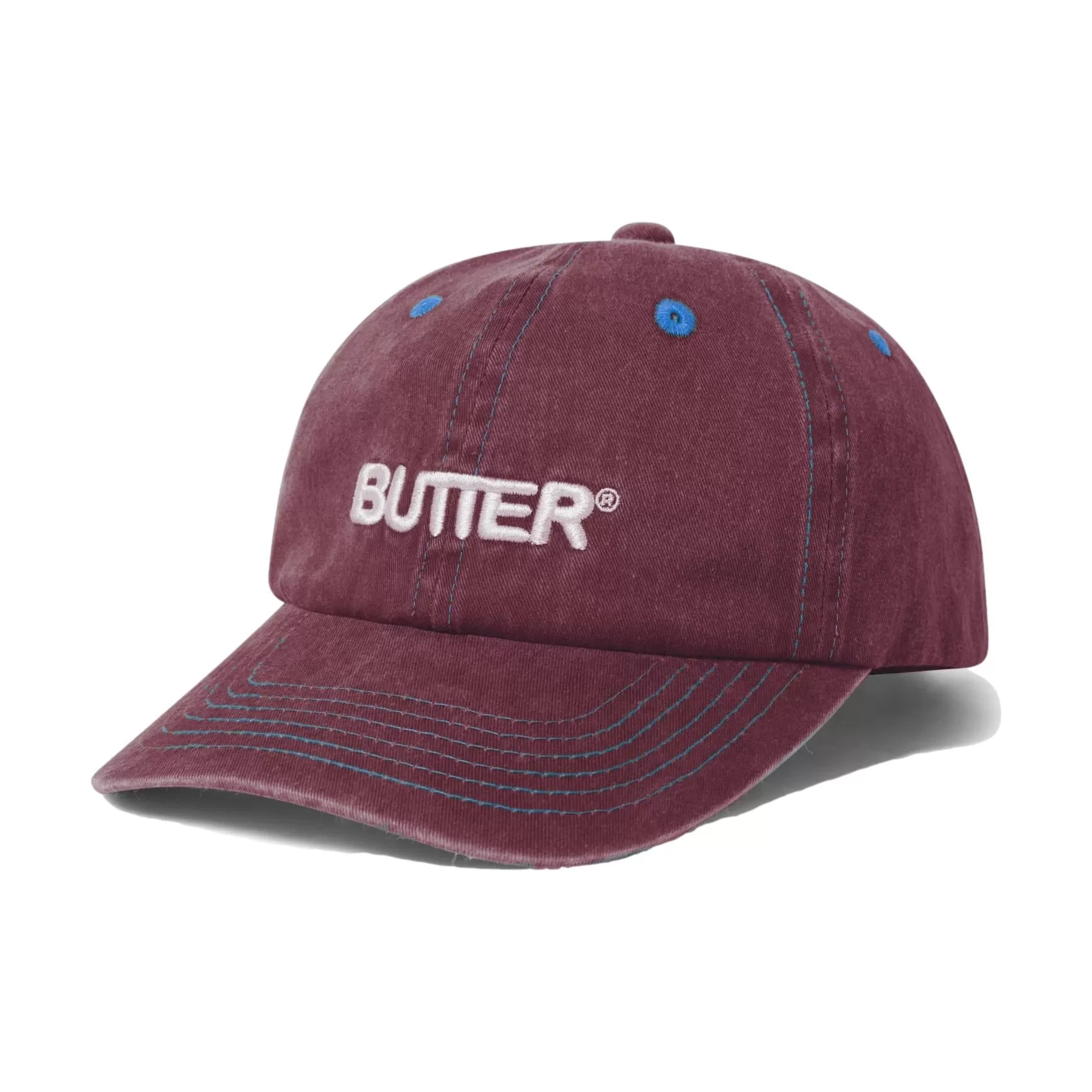 Butter Rounded 6 Panel Cap Sangria