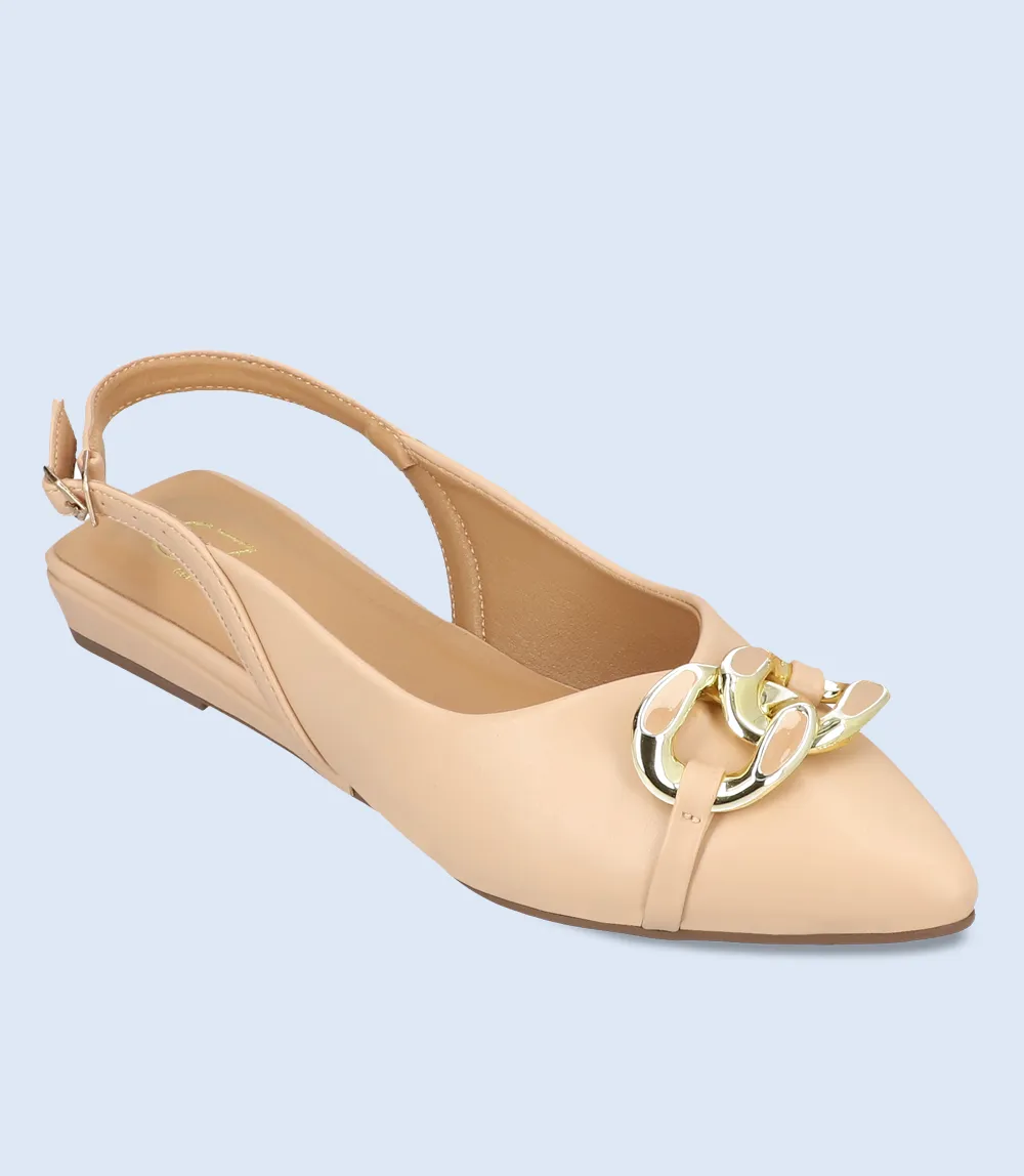 BW8154-BEIGE-Women Casual Sling Backs