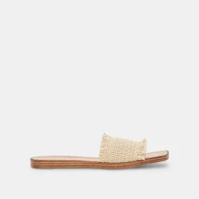 CANARY SANDALS LT NATURAL RAFFIA