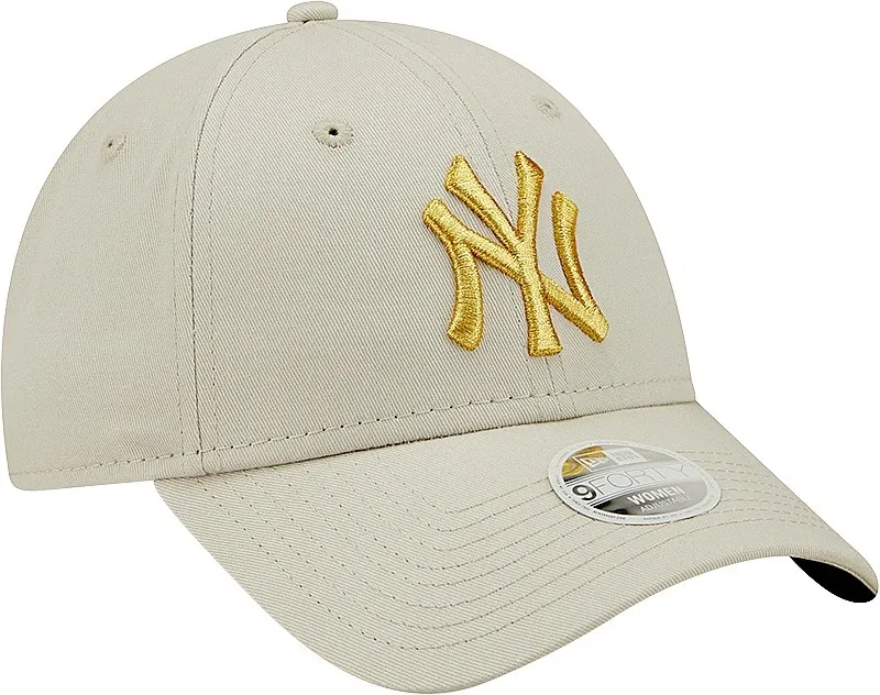 cap New Era 9FO Metallic Logo MLB New York Yankees - Stone/Metallic Gold - women´s