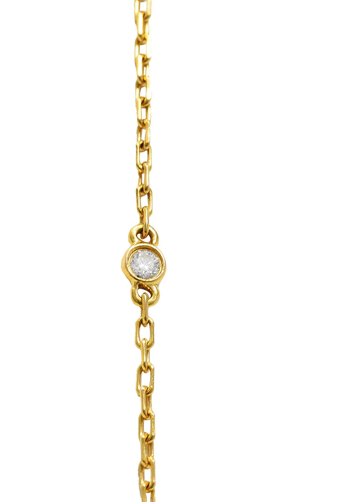 Cartier Diamond 18 Karat Yellow Gold C De Cartier Station Necklace