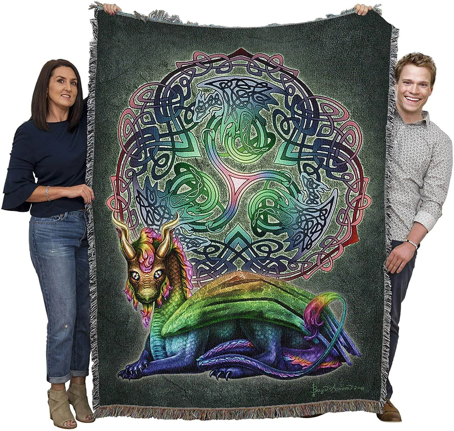 Celtic Dragon Tapestry Blanket