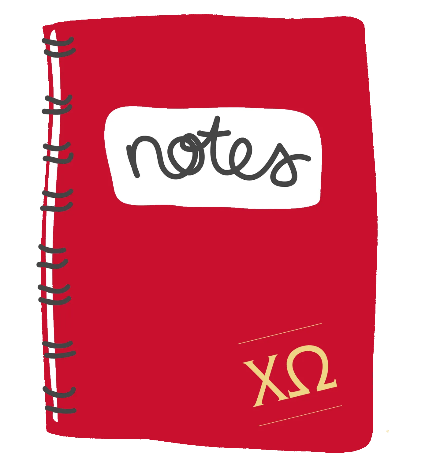 Chi Omega Sticker - Notebook