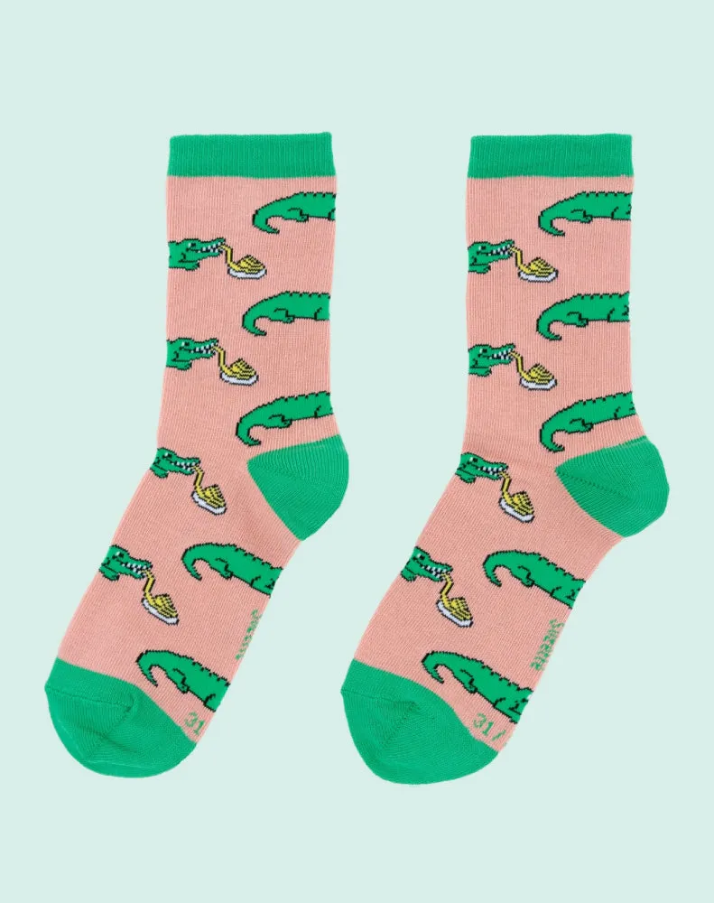 CROCO PASTA FAN BABY SOCKS