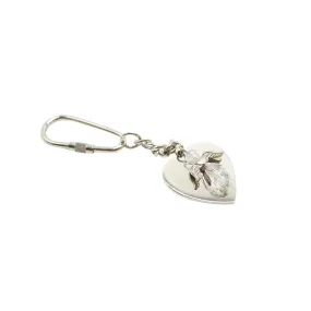 Crystal Angel Heart Keychain