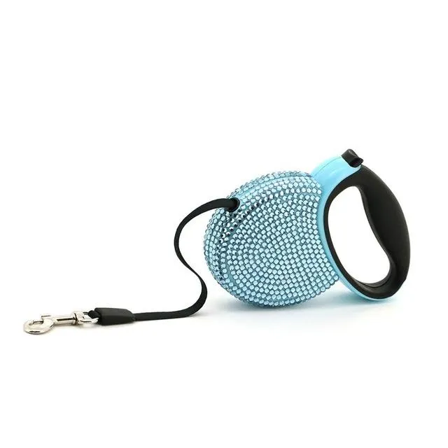 Crystal Bling Retractable Dog Leash