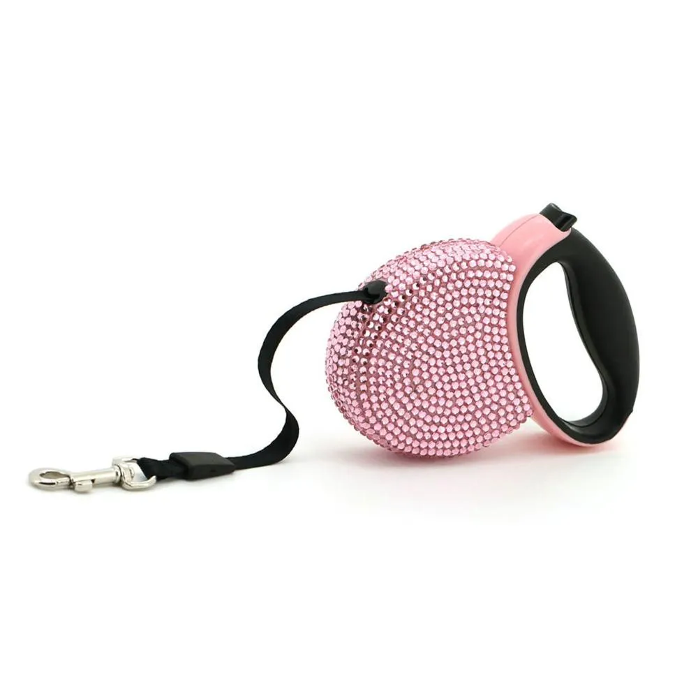 Crystal Bling Retractable Dog Leash