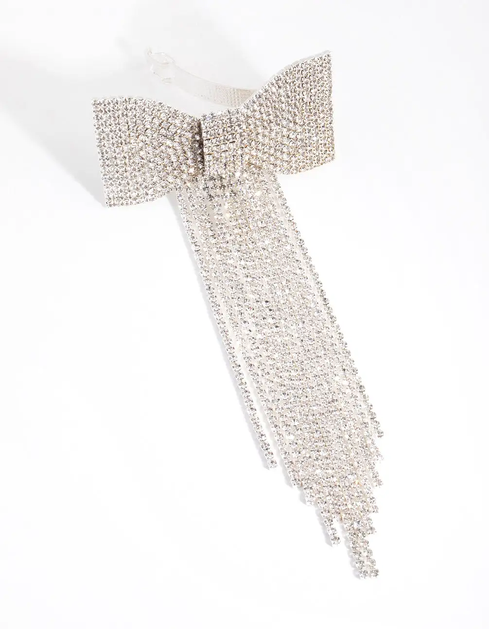 Crystal Bow Drape Clip