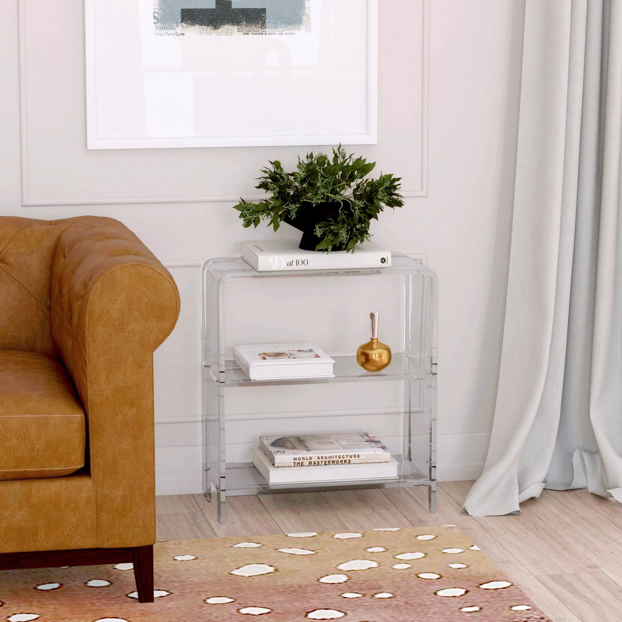 Crystal Clear Acrylic Bookcase