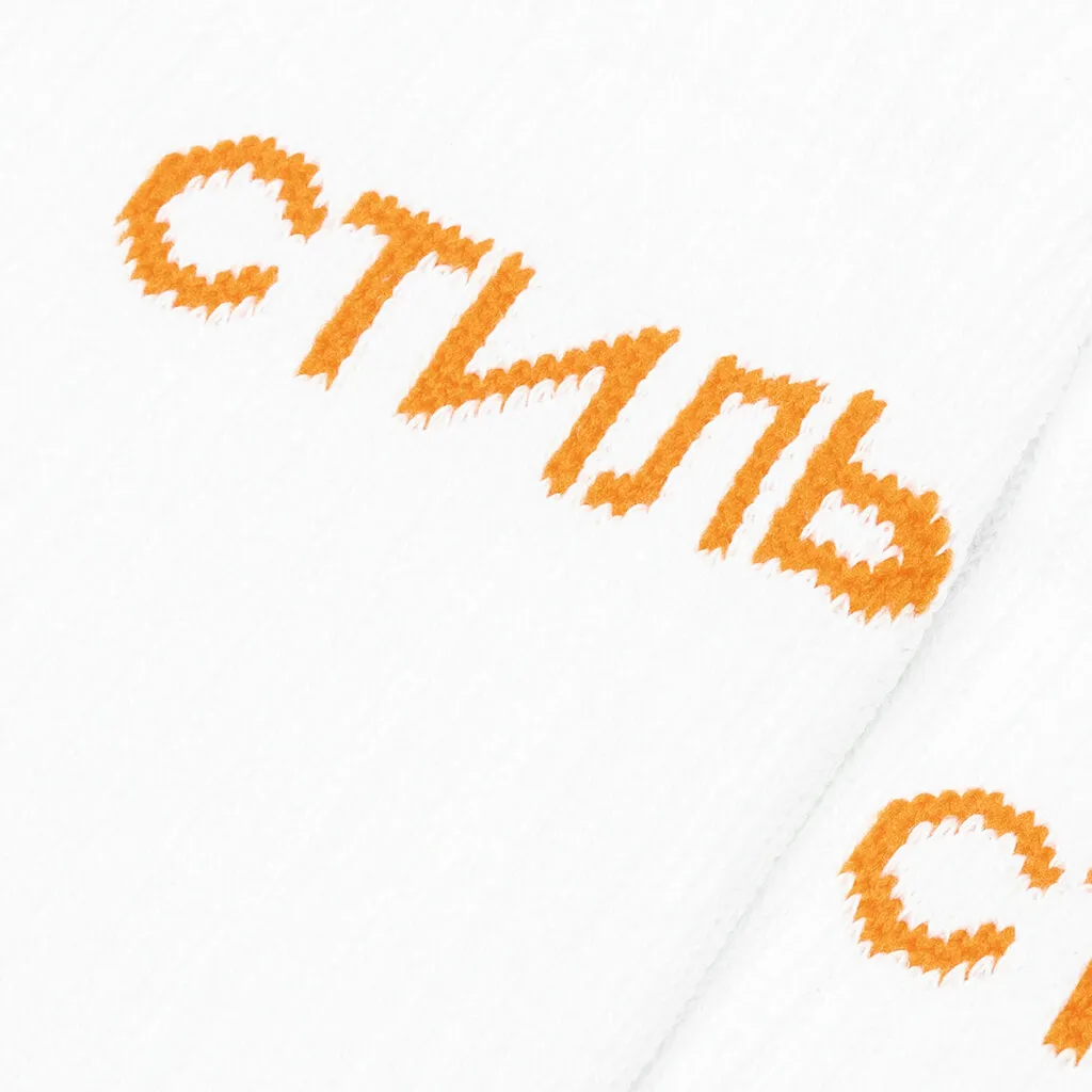 CTNMB Long Socks - White/Orange