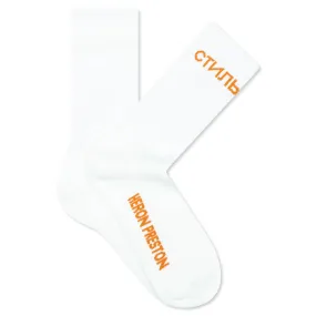 CTNMB Long Socks - White/Orange